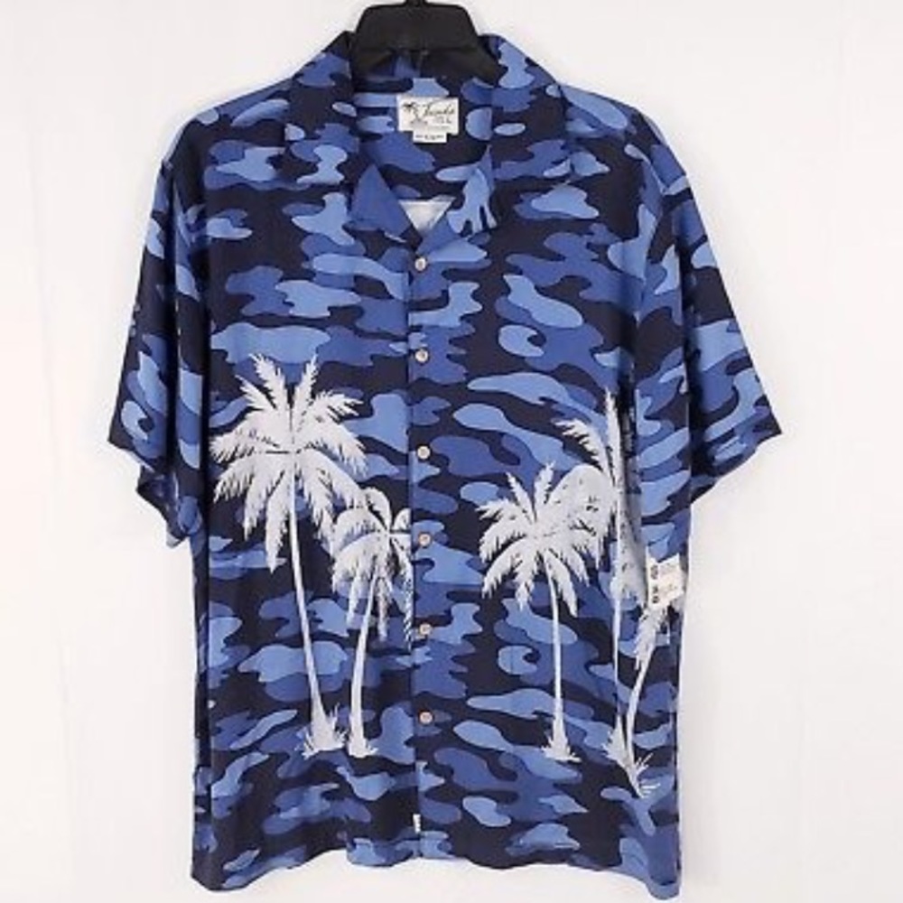 ▪️TRUNKS SURF▪️Waikiki Camo Palms Shirt